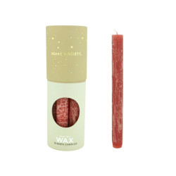 Wax Dinner Candles Core Set/7 - terracotta