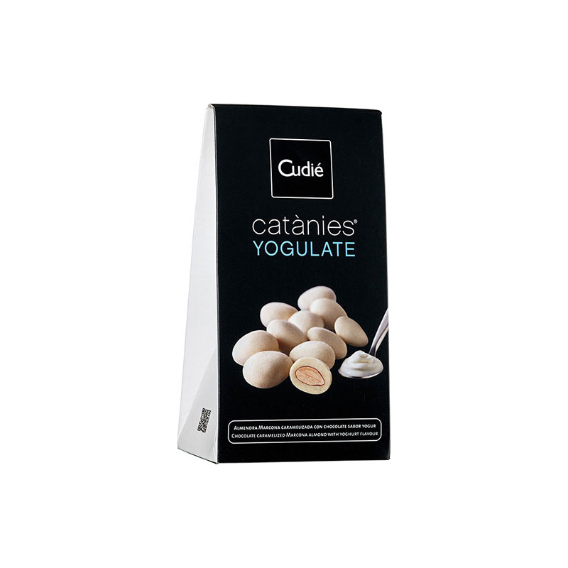 Cudie - Catànies Yogulate - karamellisierte Marcona-Mandel mit weisser Schokolade und Joghurt