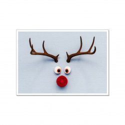 Postkarte - Rudolph with the red Nose