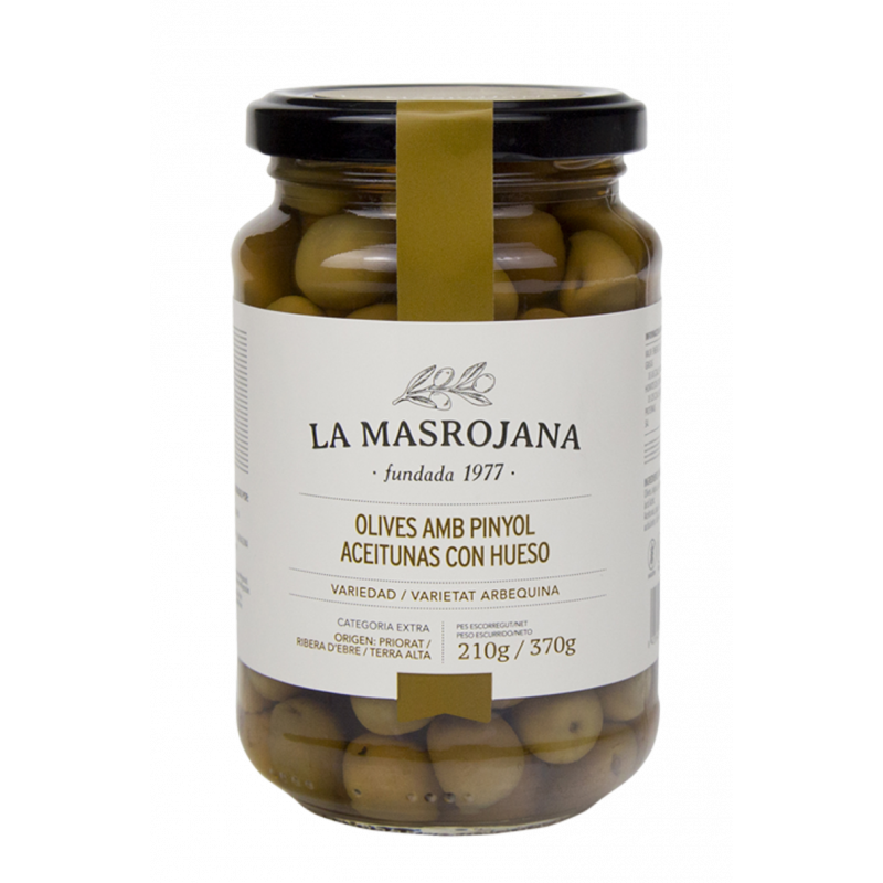 Masrojana - Grüne Arbequina Oliven mit Stein