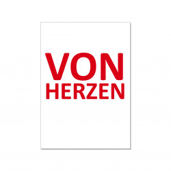 Postkarte - von Herzen