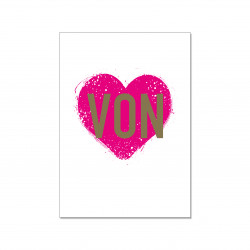 Postkarte - Pink Heart