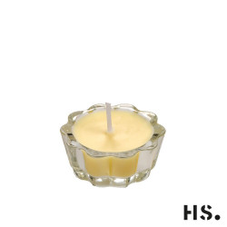 Home Society Flower Votive Candle light yellow - Blumen Votive Kerzen 7er set - hellgelb