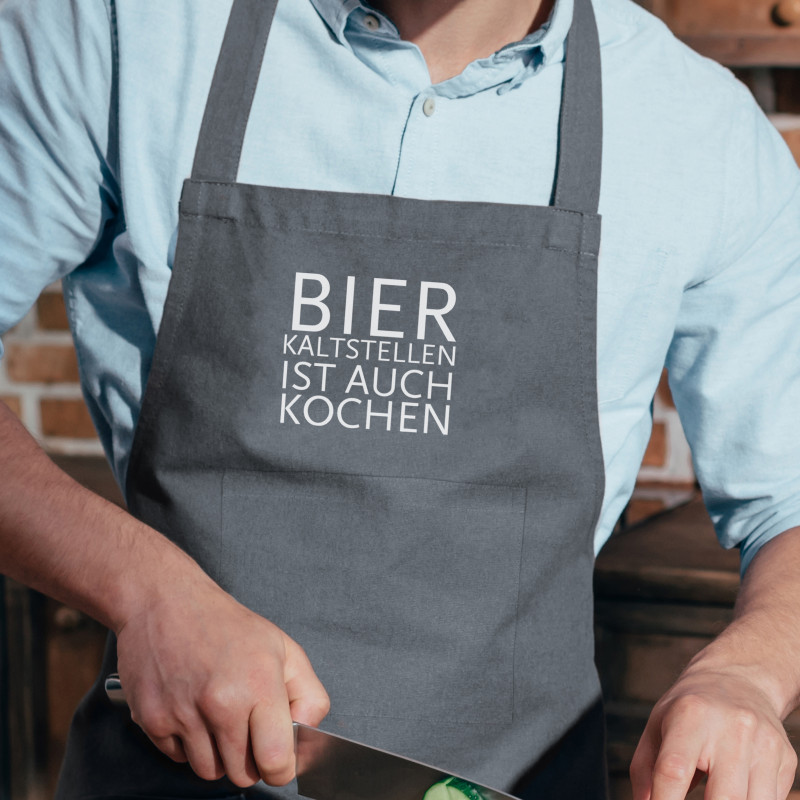 Kochschürze - Bier kaltstellen ist auch Kochen