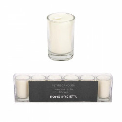 Home Society - Votive Candle Set 6 white - Votive Kerzen 6er Set - weiss