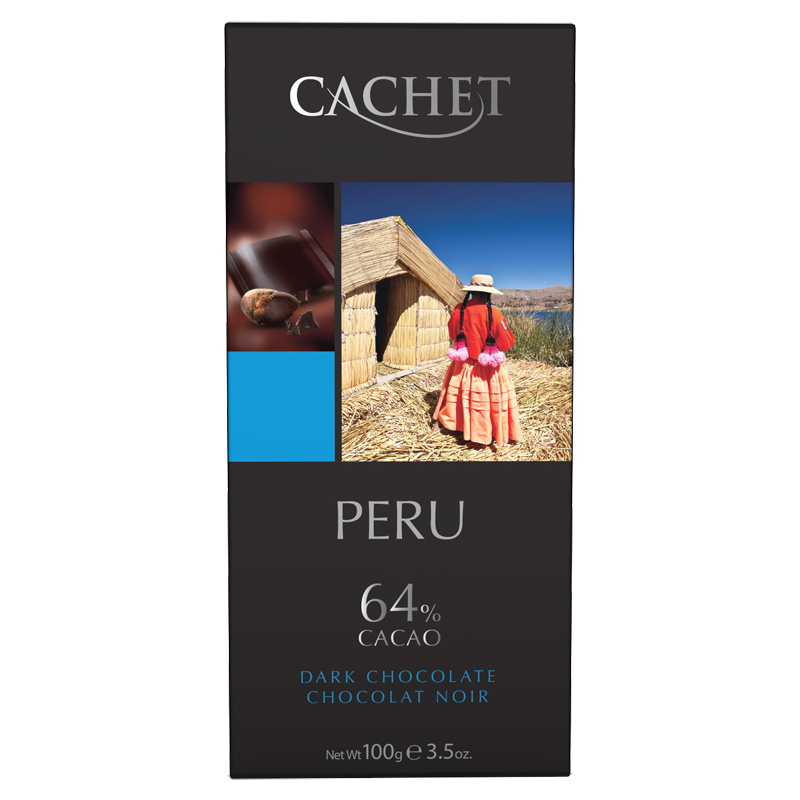 Cachet Schokolade - Extra Dark Chocolate 64% - Peru