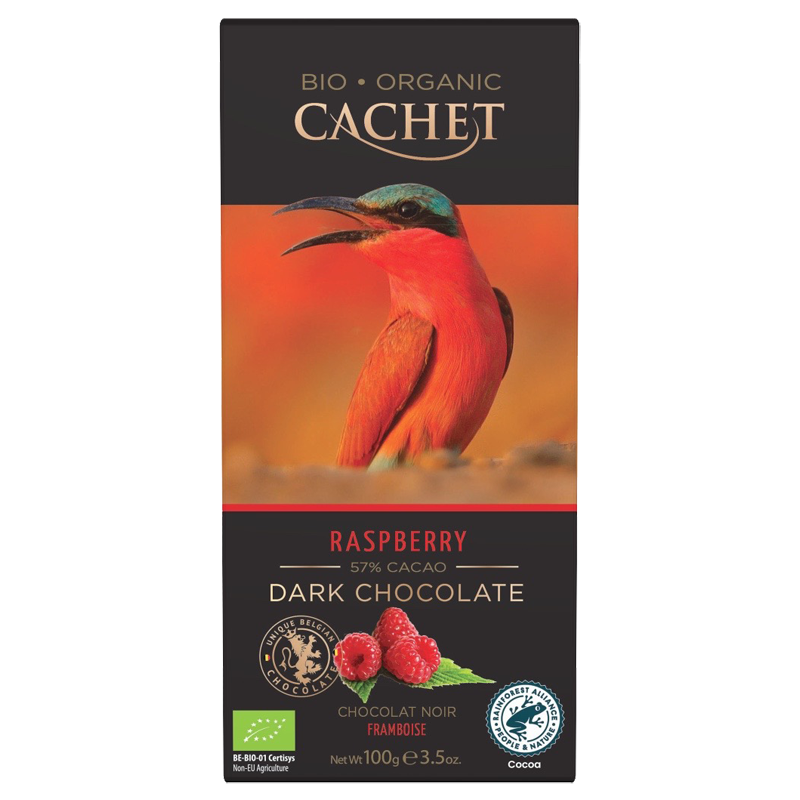 Cachet Schokolade - Dark Chocolate 57% - Raspberry
