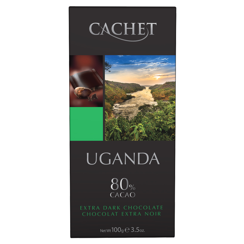 Cachet Schokolade - Extra Dark Chocolate 80% - Uganda