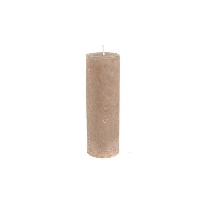 Home Society - Pillar Candle taupe - Stumpenkerze braun - 5x15 cm