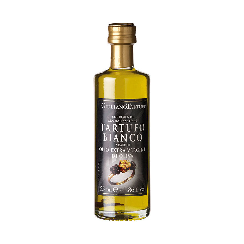 Giuliano Tartufi - Condimento Olio extra vergine al Tartufo Bianco - Natives Olivenöl extra, aromatisiert mit weißem Trüffel