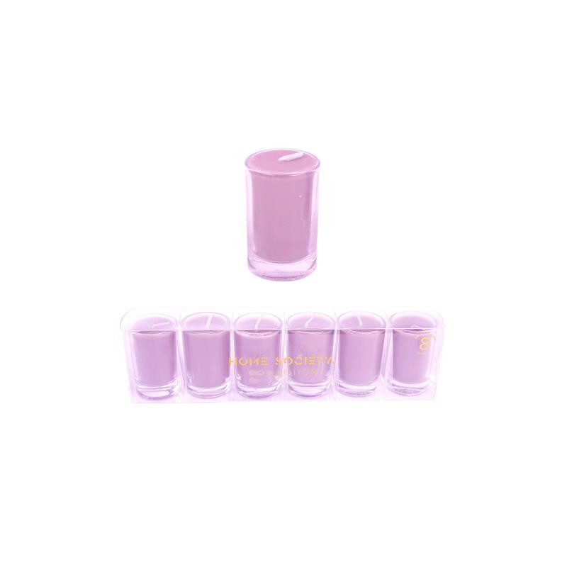 Home Society - Votive Candle Set 6 lilac - Votive Kerzen 6er Set - lilac