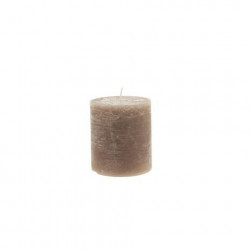 Home Society - Pillar Candle taupe - Stumpenkerze braun - 9x10 cm