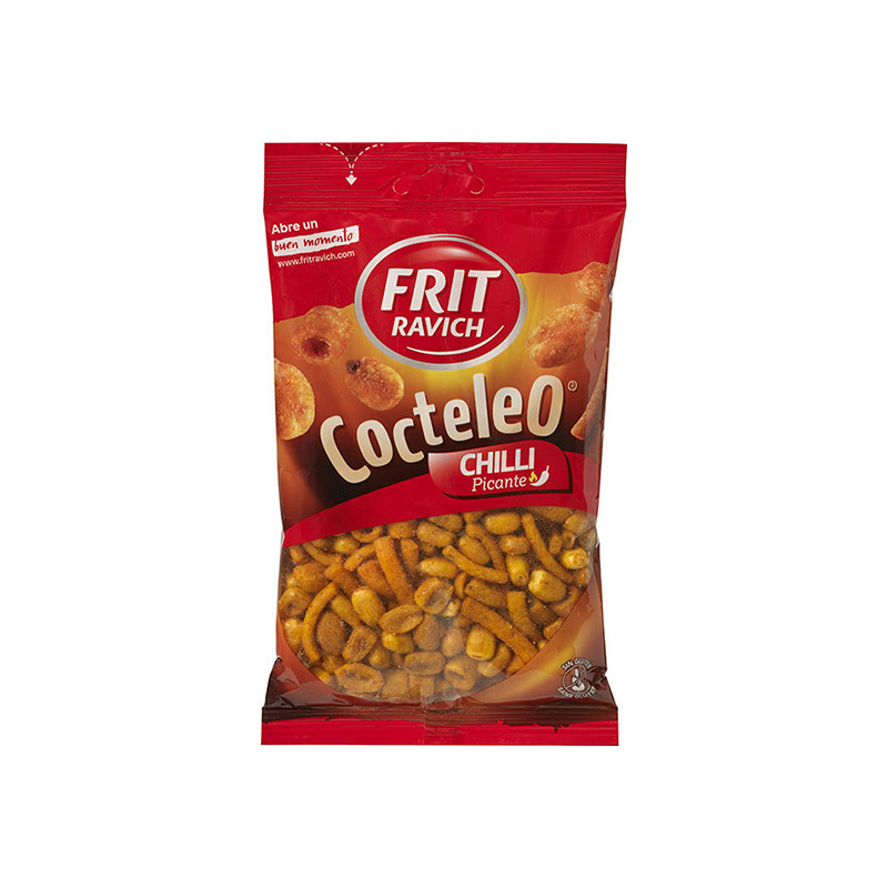 Frit Ravich Cocteleo Chilli - Mix aus geröstetem Mais, Erdnüssen und frittierten Snackprodukten gewürzt mit Chili