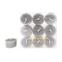 Tealight - Teelicht - grey - Box / 9