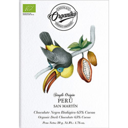 Chocolate Orgániko - Single Origin 65% Cacao Perú - San Martín