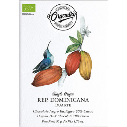 Chocolate Orgániko - Single Origin - 70% Cacao Rep. Dom. Duarte