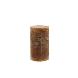Home Society - Pillar Candle Brown - Stumpenkerze Braun - 9x9x15 cm