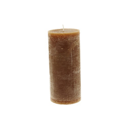 Home Society - Pillar Candle Brown - Stumpenkerze Braun - 9x9x20 cm