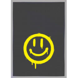 Geschirrtuch weiss - Smiley - neon