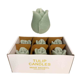 Home Society - Deko Candle - Tulip - celadon