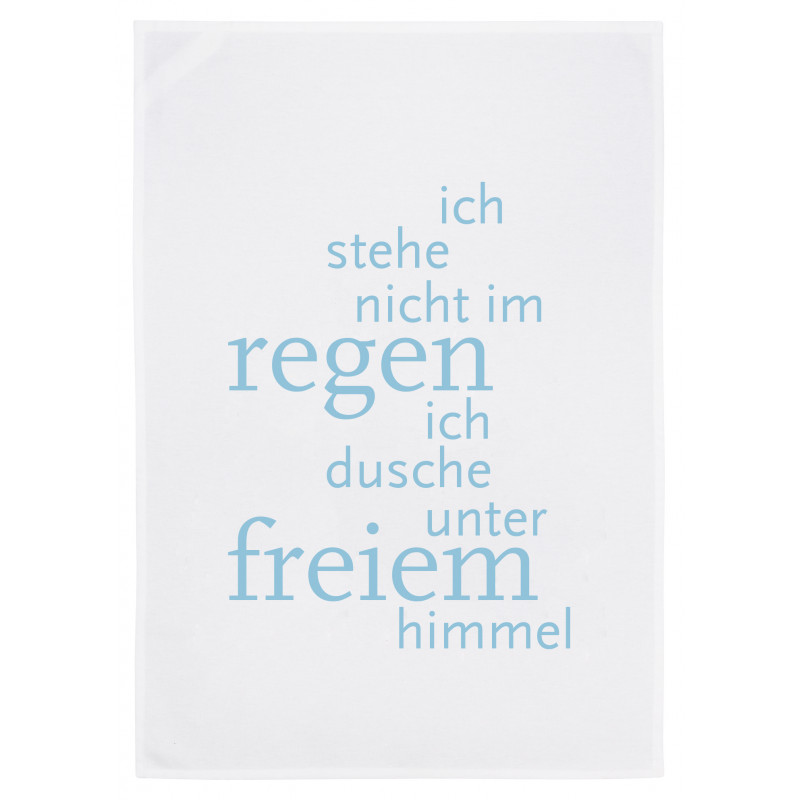 Geschirrtuch weiss - Regen Geschirrtuch weiss - Regen