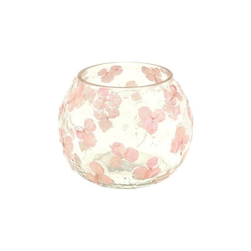 Home Society - Candle Holder Flora - small - rosa