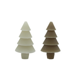 Home Society - Deko Kerze Bottle Tree Set/2 - taupe