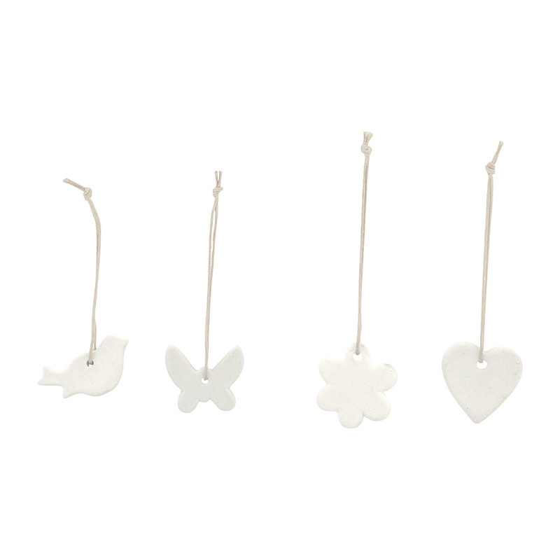 Ornamente Spring Mix Set/4 - white