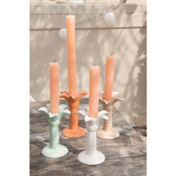 Candleholder Palmtree Set/2 - celadon